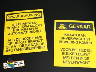 Kunststof waarschuwingsplaten en gevaar platen graveren